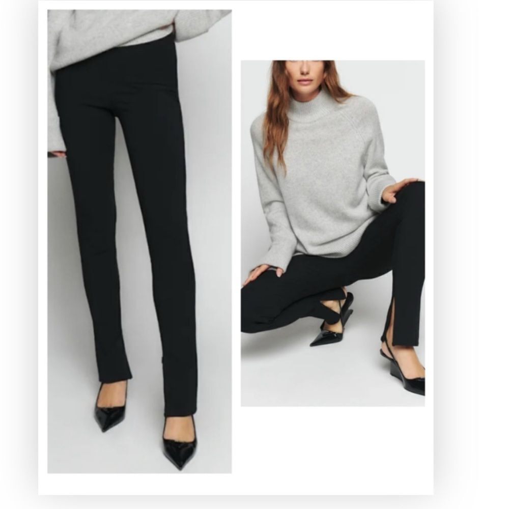 Reformation Graham Pants in Black L $158
